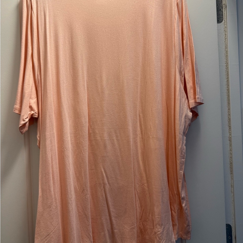 Lane Bryant Light Peach Short Sleeve Top - Picture 2 of 5
